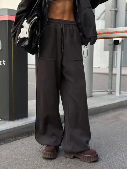 Oversized Zip-Up Hoodie and Wide-Leg Pants Set The Nichole Collection - Official Site