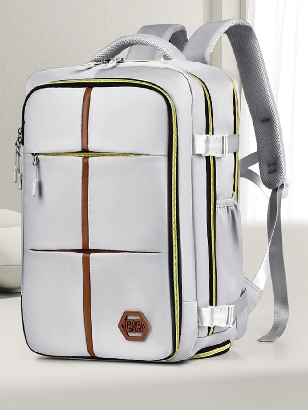 Oxford Cloth Multifunction Backpack Bag Light Gray / One Size The Nichole Collection - Official Site