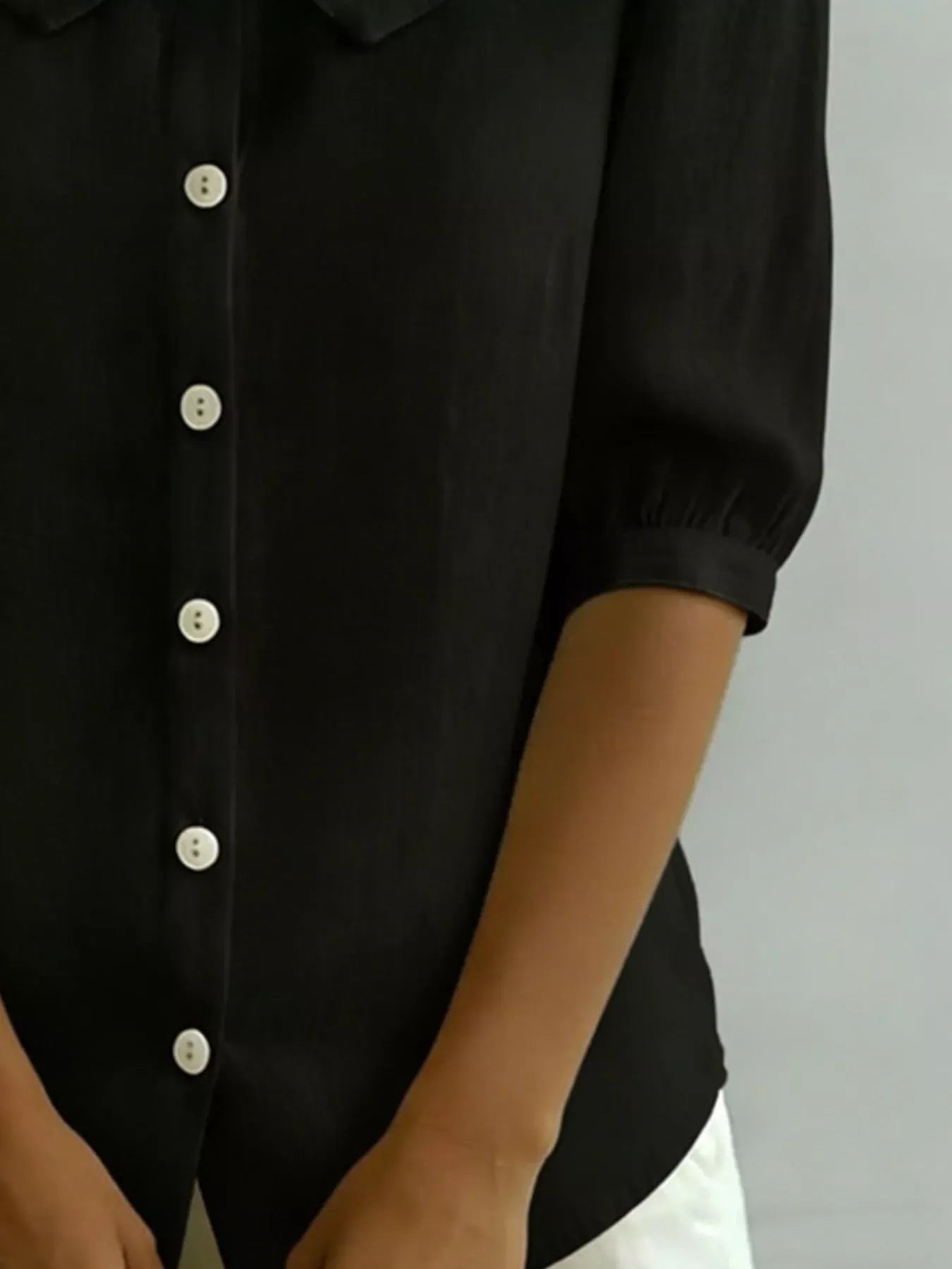 Peter Pan Collar Puff Sleeve Shirt The Nichole Collection - Official Site