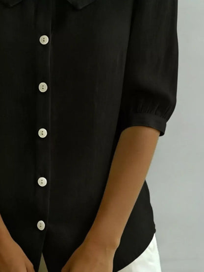 Peter Pan Collar Puff Sleeve Shirt The Nichole Collection - Official Site