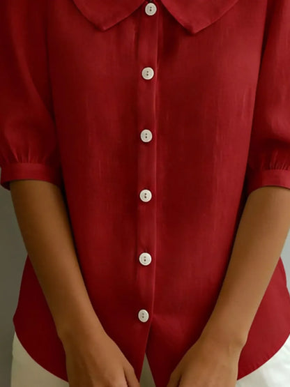 Peter Pan Collar Puff Sleeve Shirt The Nichole Collection - Official Site