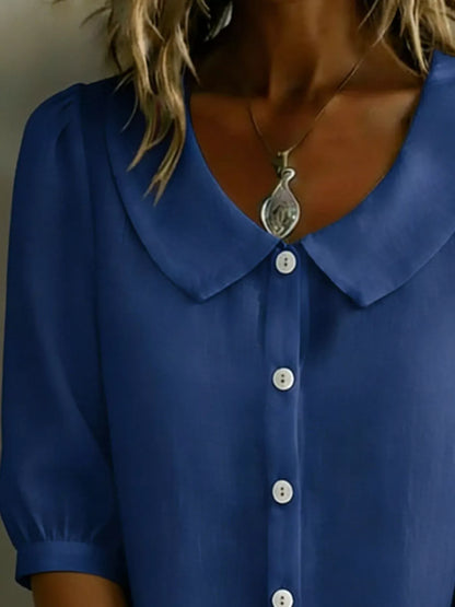Peter Pan Collar Puff Sleeve Shirt The Nichole Collection - Official Site