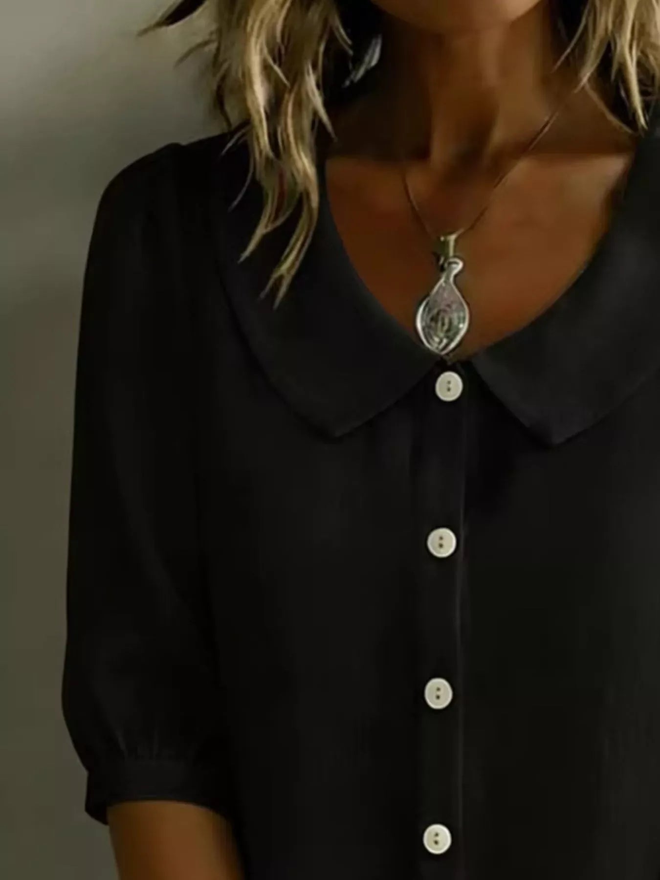 Peter Pan Collar Puff Sleeve Shirt The Nichole Collection - Official Site