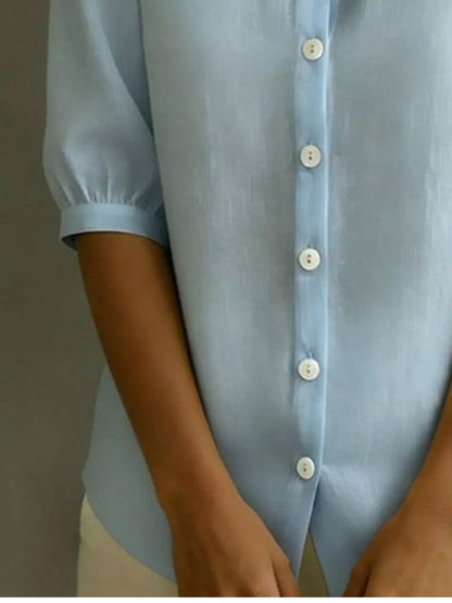 Peter Pan Collar Puff Sleeve Shirt The Nichole Collection - Official Site