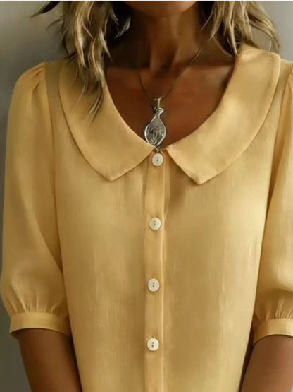 Peter Pan Collar Puff Sleeve Shirt The Nichole Collection - Official Site