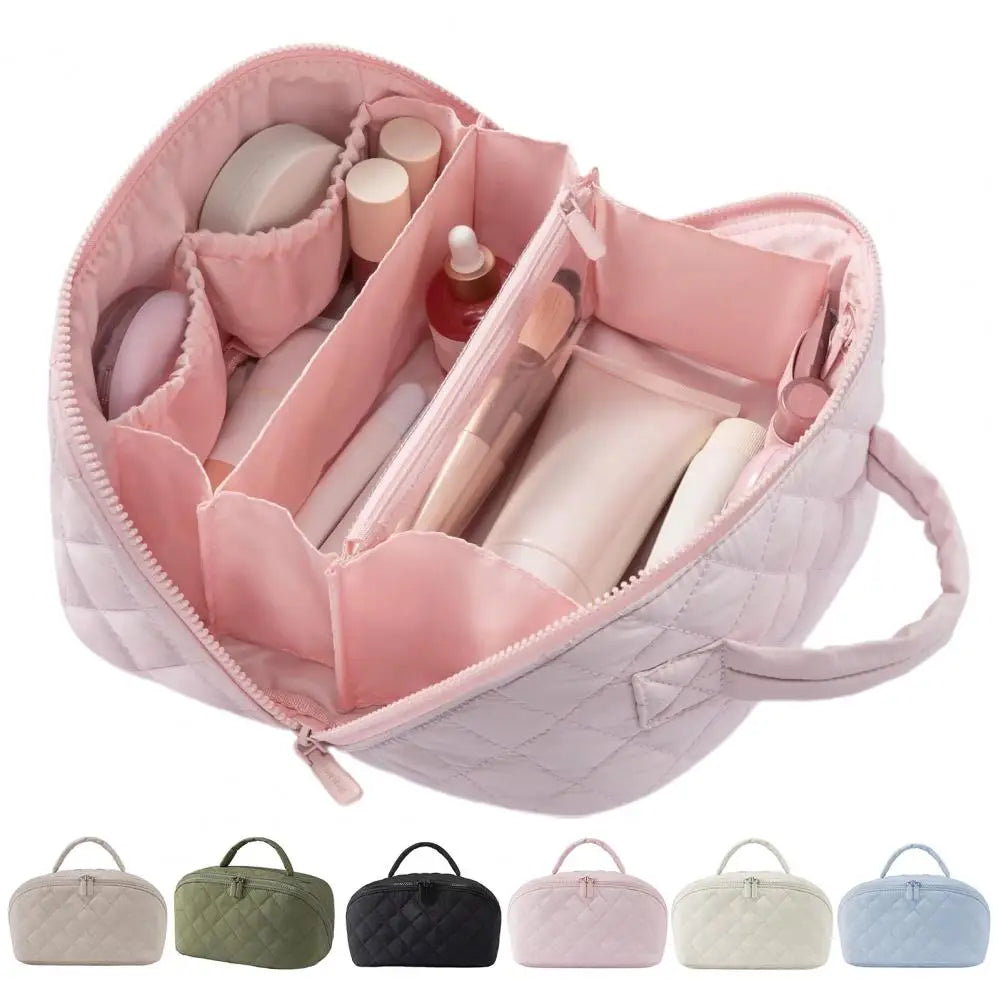Petition Makeup Bag for Women – Lay-Flat Wide Open Cosmetic Case in Faux Leather - Limited Time The Nichole Collection