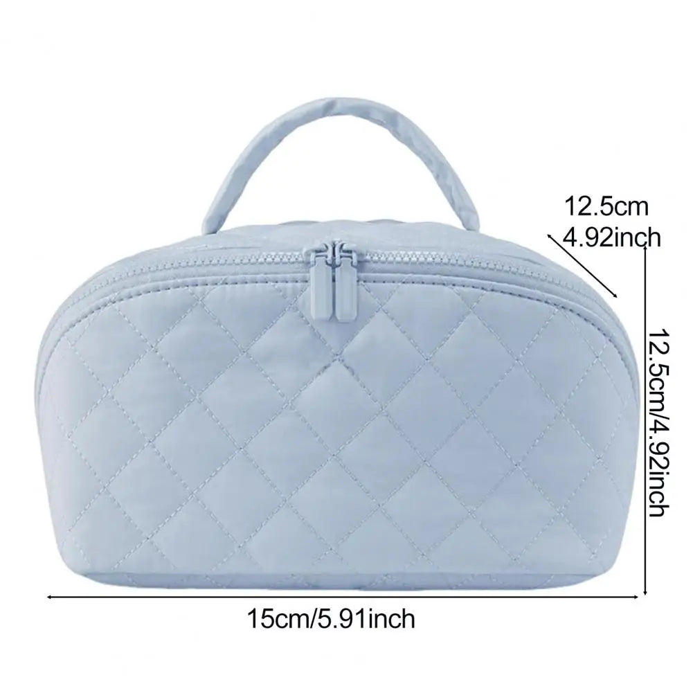 Petition Makeup Bag for Women – Lay-Flat Wide Open Cosmetic Case in Faux Leather - Limited Time The Nichole Collection