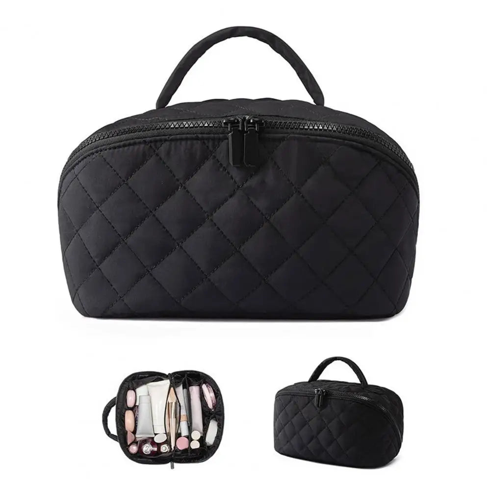 Petition Makeup Bag for Women – Lay-Flat Wide Open Cosmetic Case in Faux Leather - Limited Time The Nichole Collection