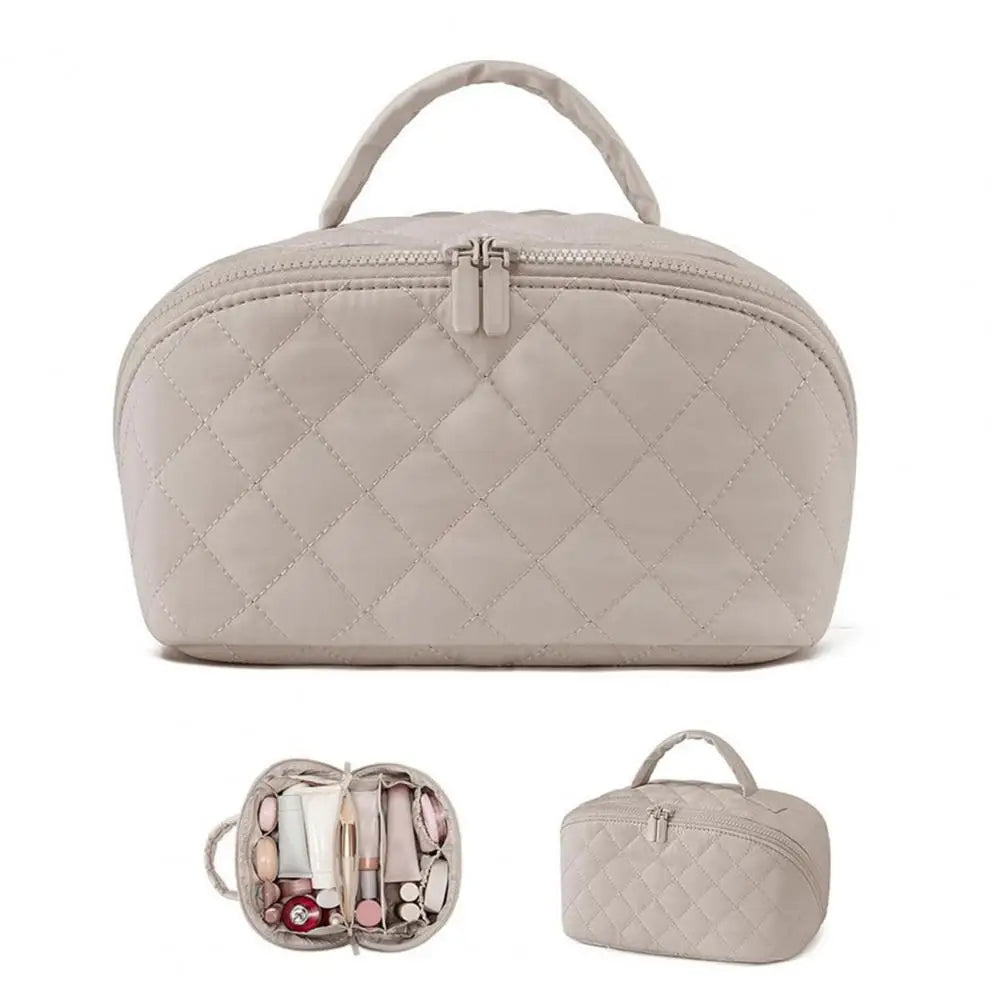 Petition Makeup Bag for Women – Lay-Flat Wide Open Cosmetic Case in Faux Leather - Limited Time The Nichole Collection