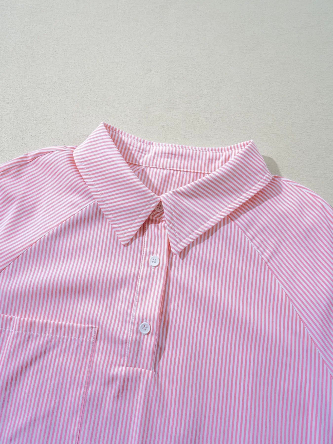 Pinstripe Smocked Cuff Button-Down Blouse The Nichole Collection - Official Site