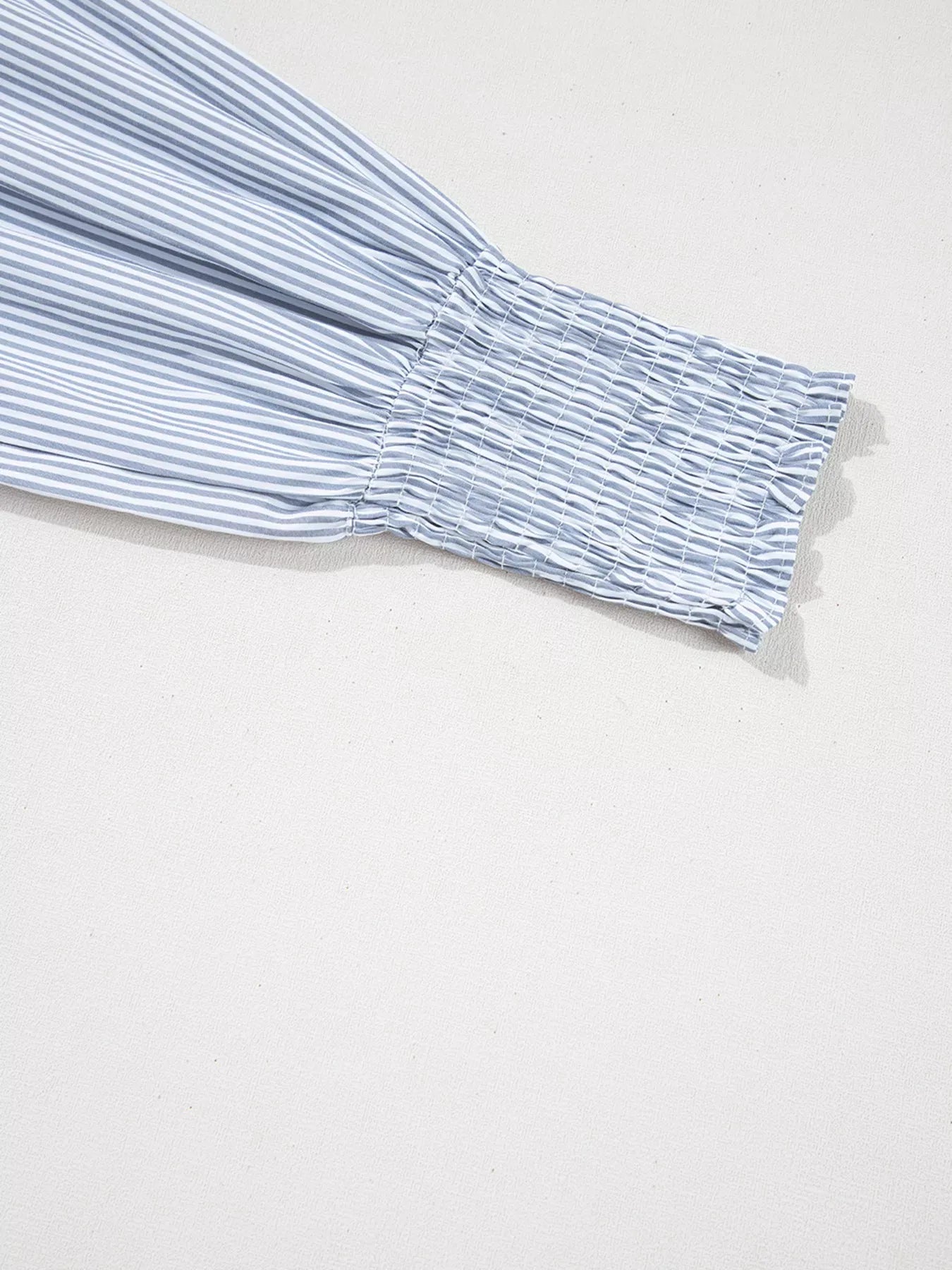 Pinstripe Smocked Cuff Button-Down Blouse The Nichole Collection - Official Site