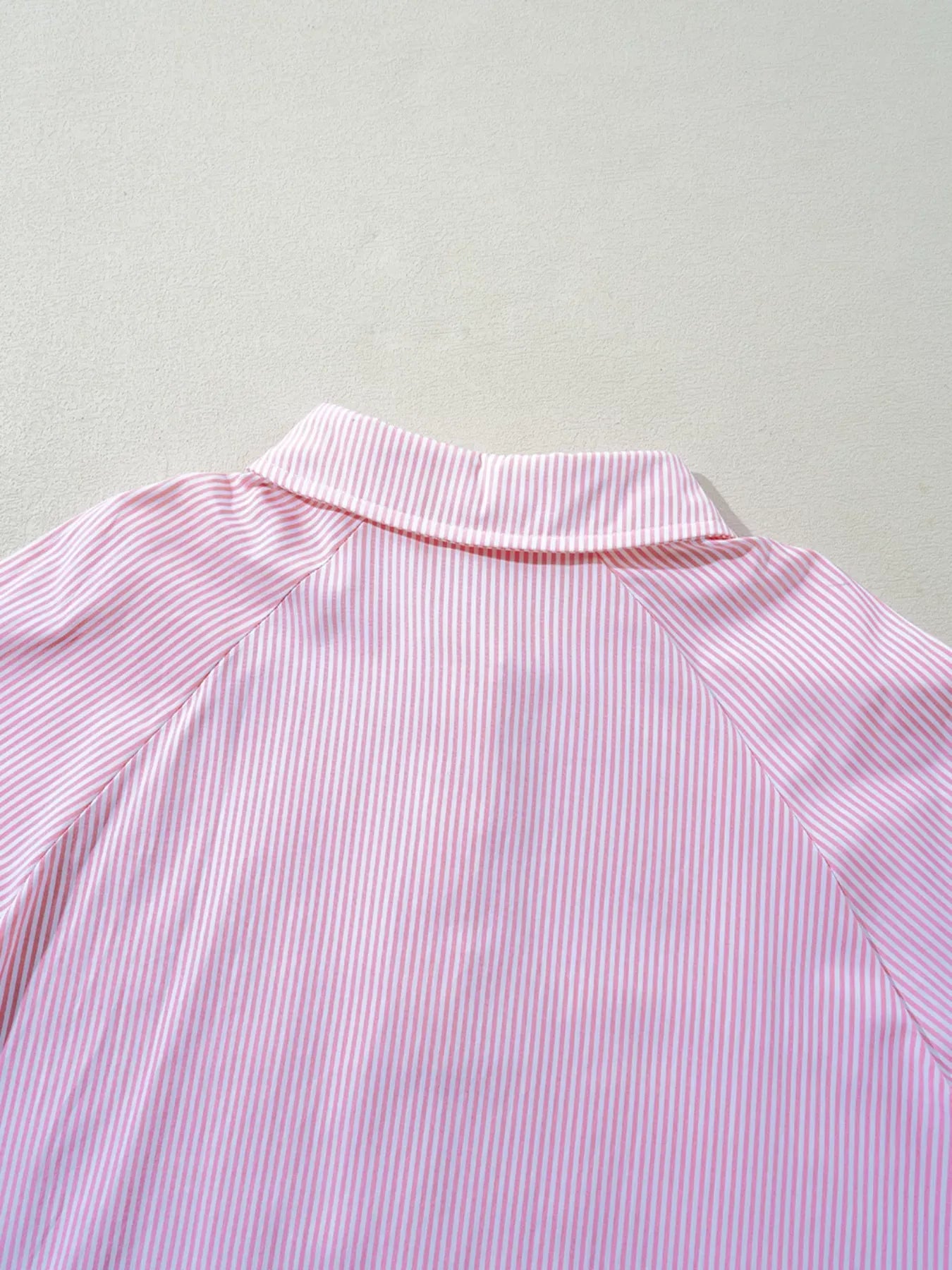 Pinstripe Smocked Cuff Button-Down Blouse The Nichole Collection - Official Site