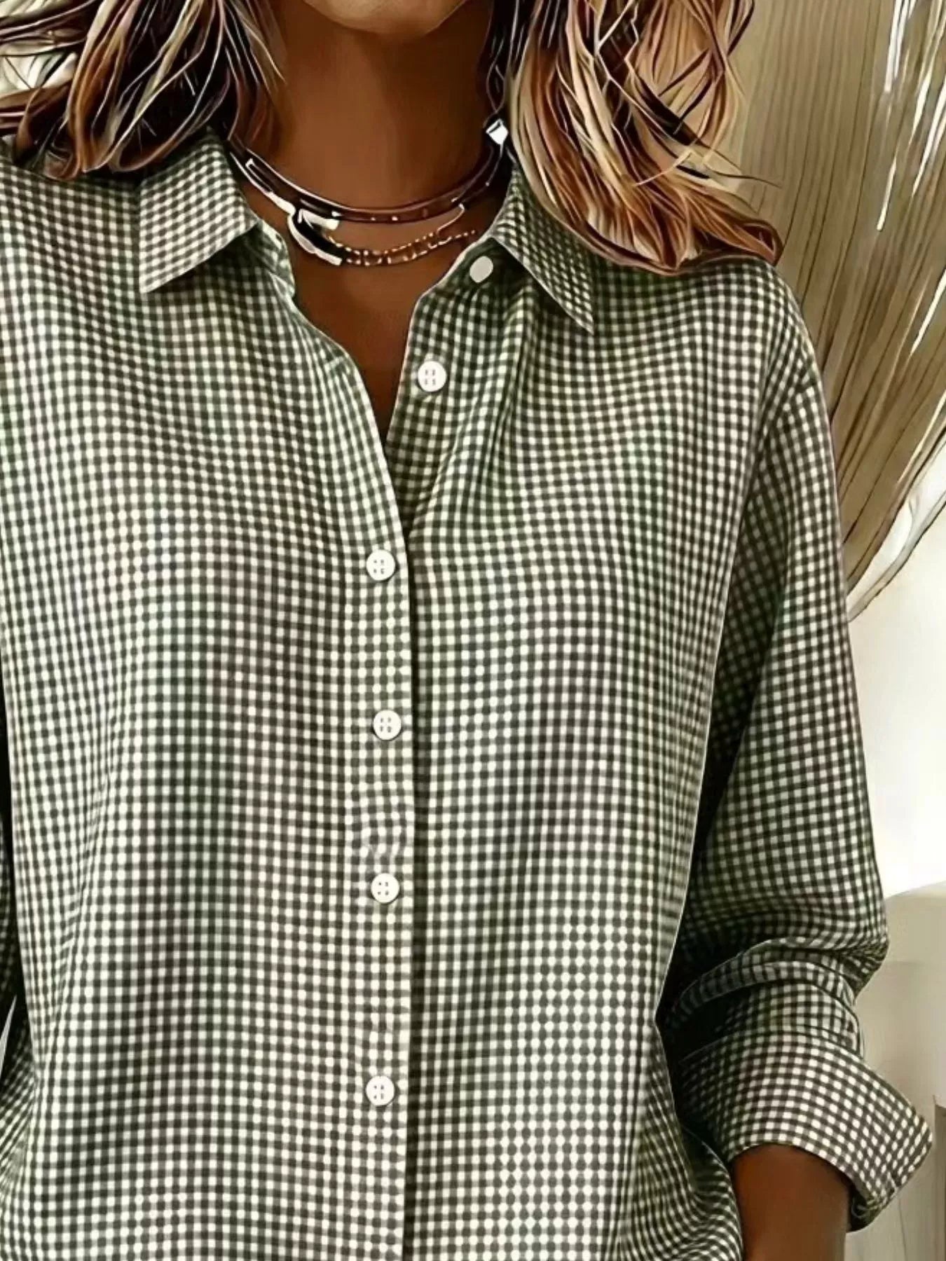 Plaid Button Up Long Sleeve Shirt The Nichole Collection - Official Site