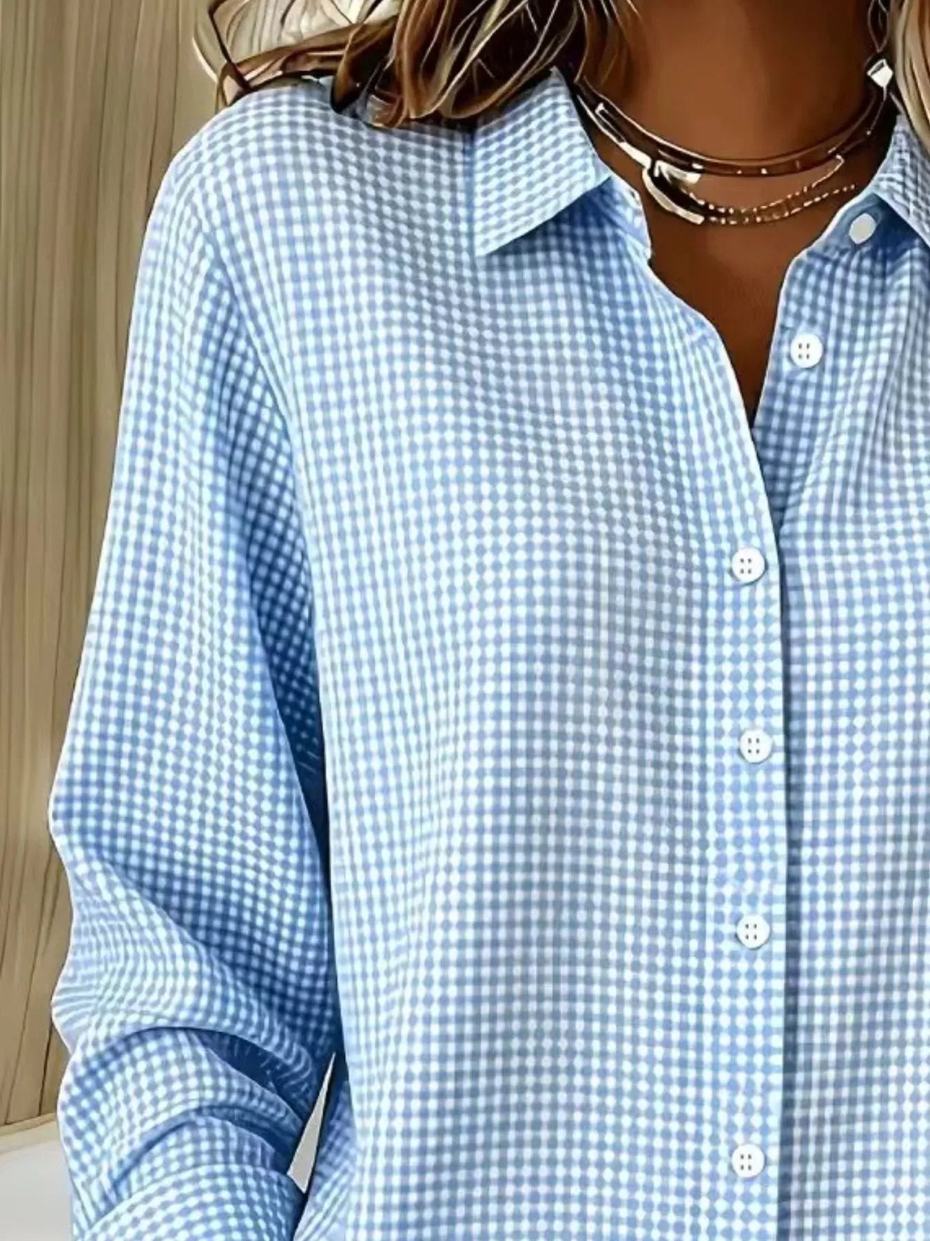 Plaid Button Up Long Sleeve Shirt The Nichole Collection - Official Site