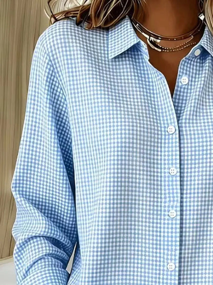Plaid Button Up Long Sleeve Shirt The Nichole Collection - Official Site