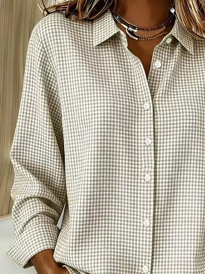 Plaid Button Up Long Sleeve Shirt The Nichole Collection - Official Site