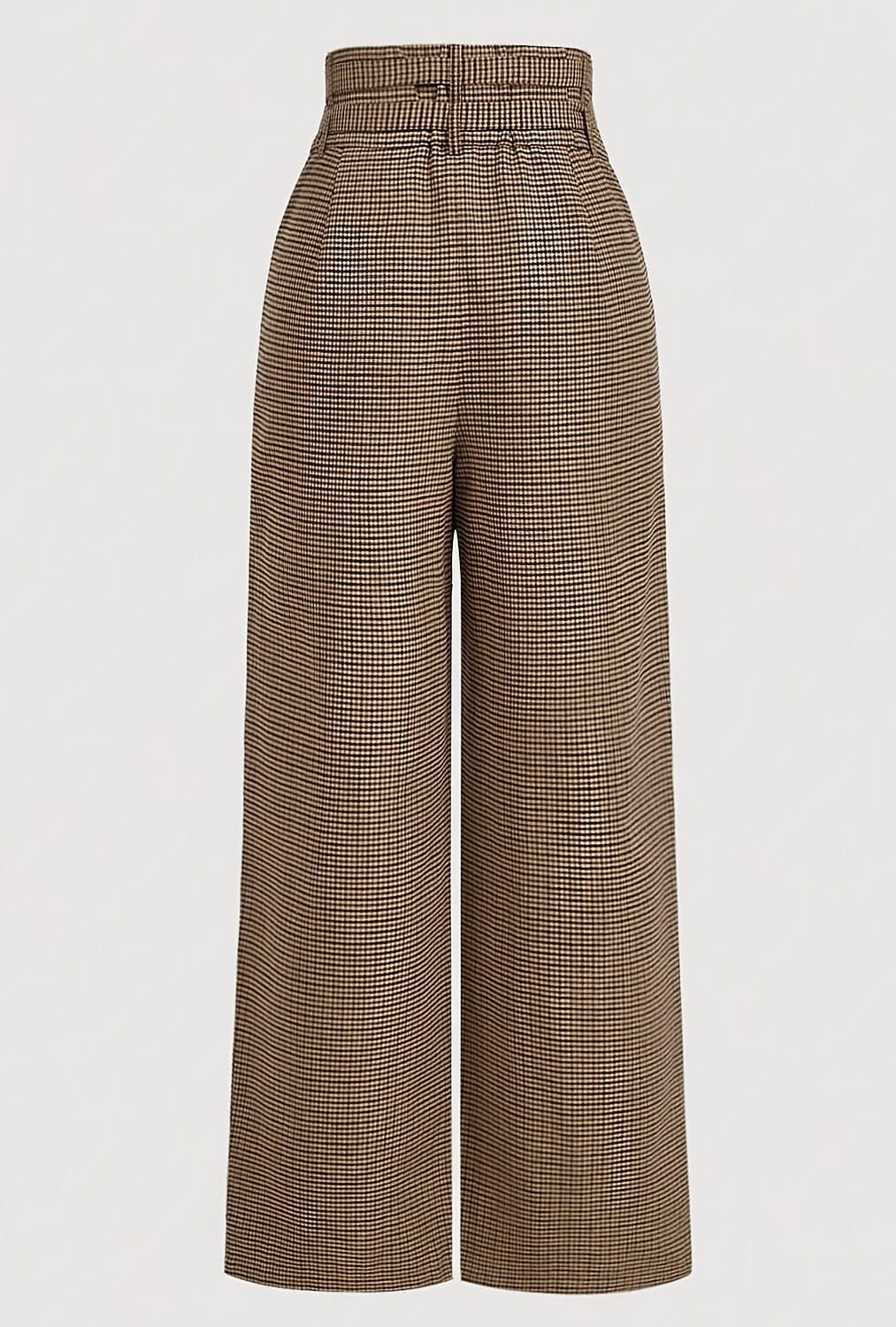 Plaid High-Waist Wide-Leg Pants for Women Dress Pants The Nichole Collection