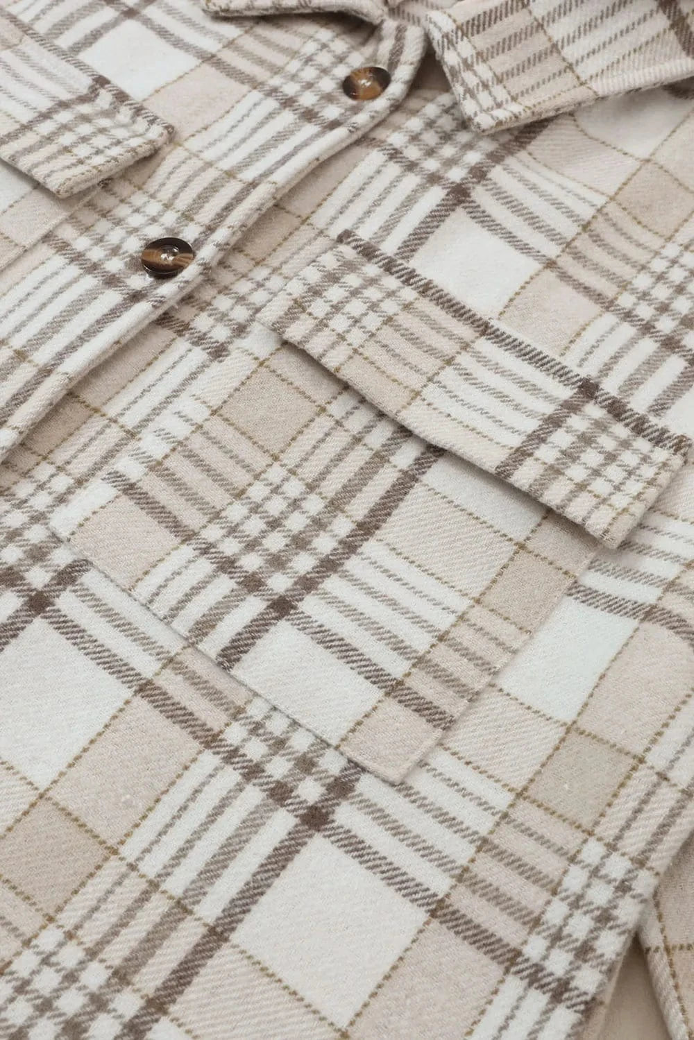 Plaid Removable Hood Button Up Shacket The Nichole Collection