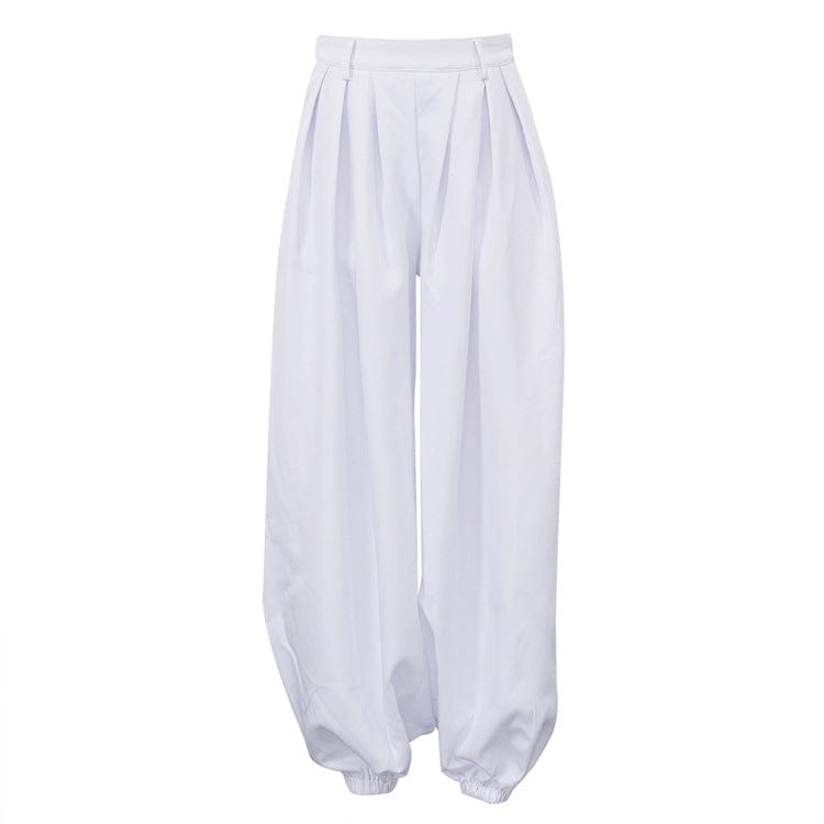 Pleated High Waist Wide Leg Trousers The Nichole Collection
