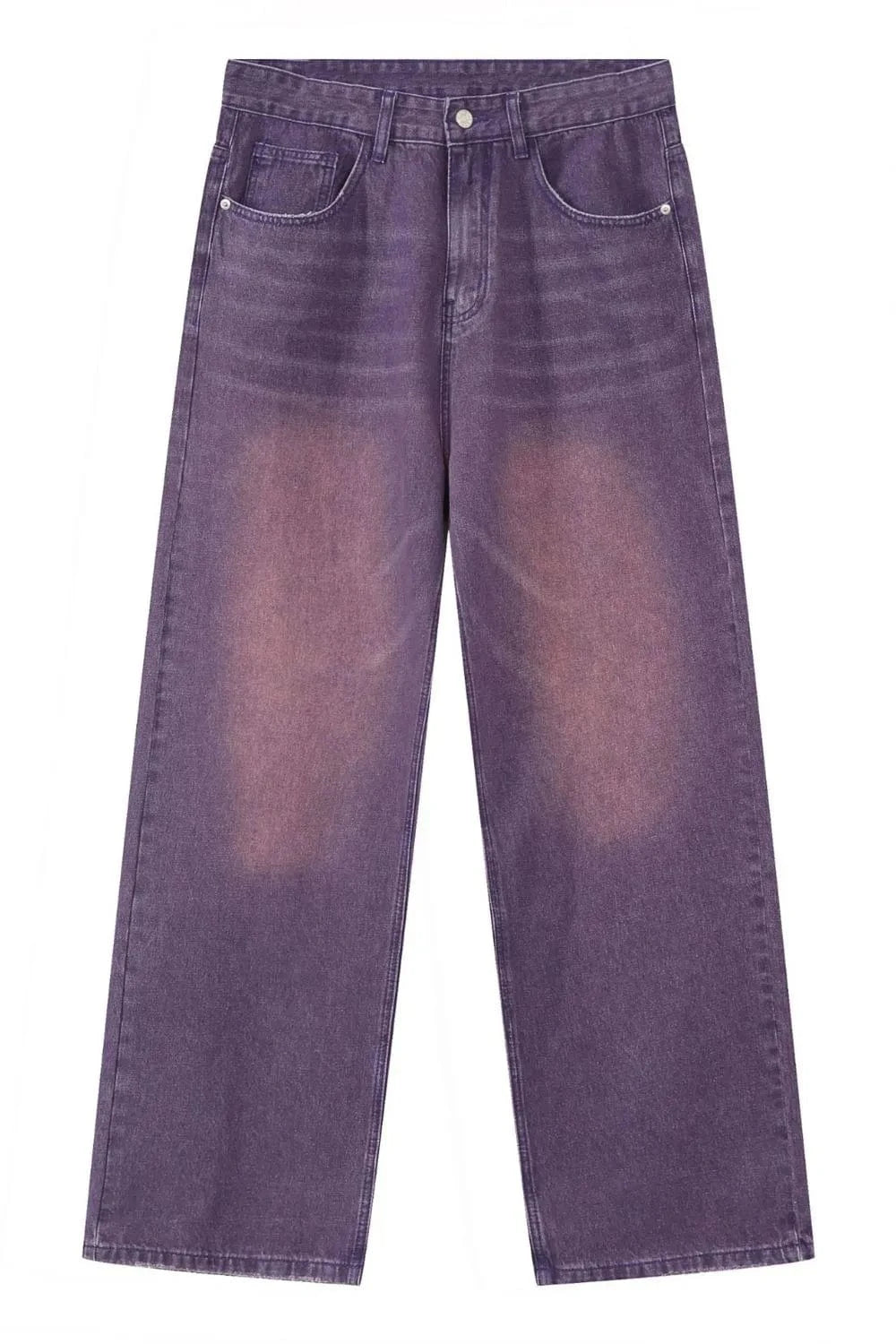 Pocketed Baggy Jeans Mauve / XS Trendsi