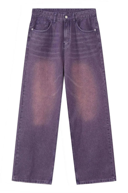Pocketed Baggy Jeans Mauve / XS Trendsi