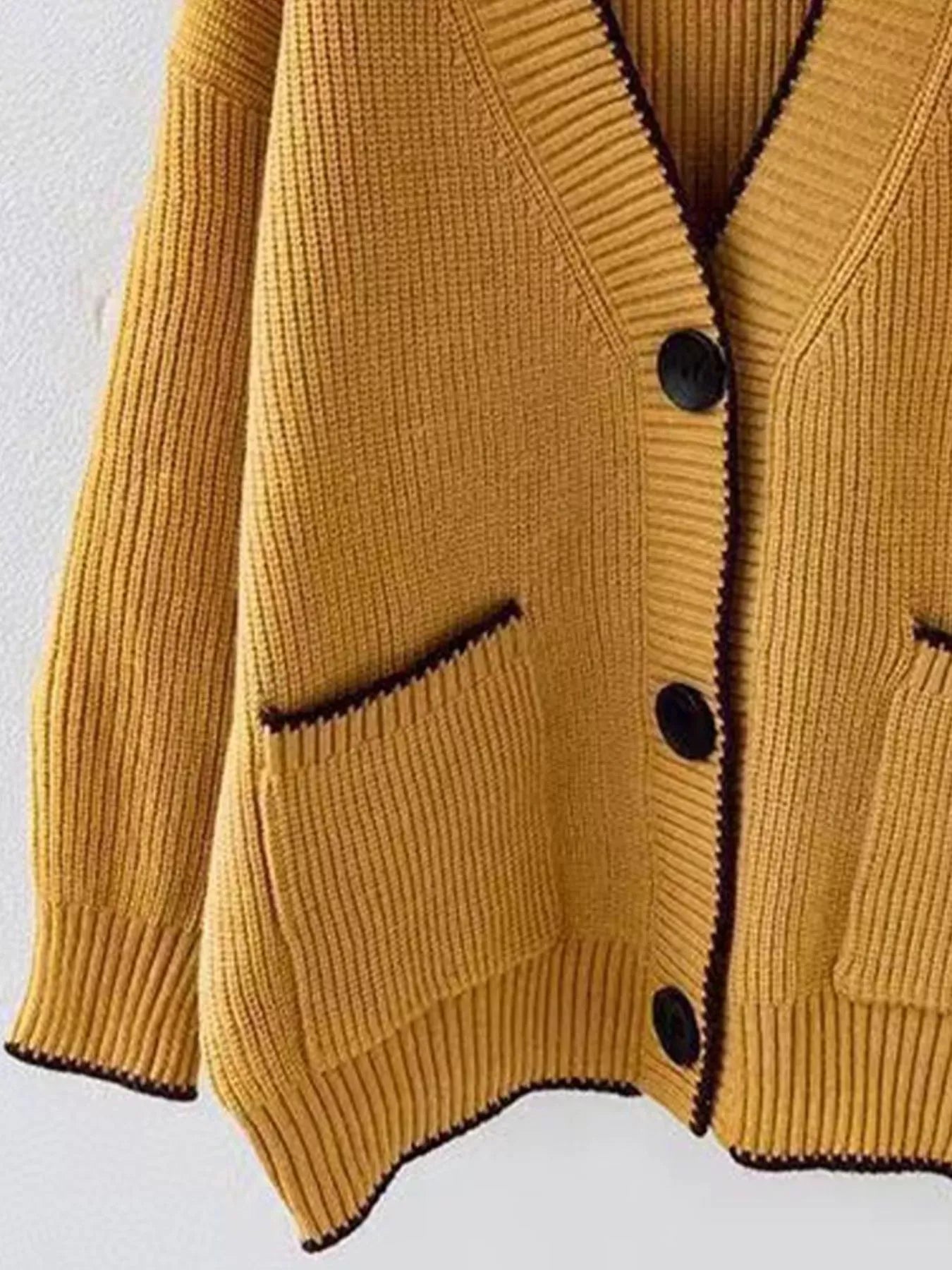 Pocketed Button Down Cardigan Cardigan The Nichole Collection