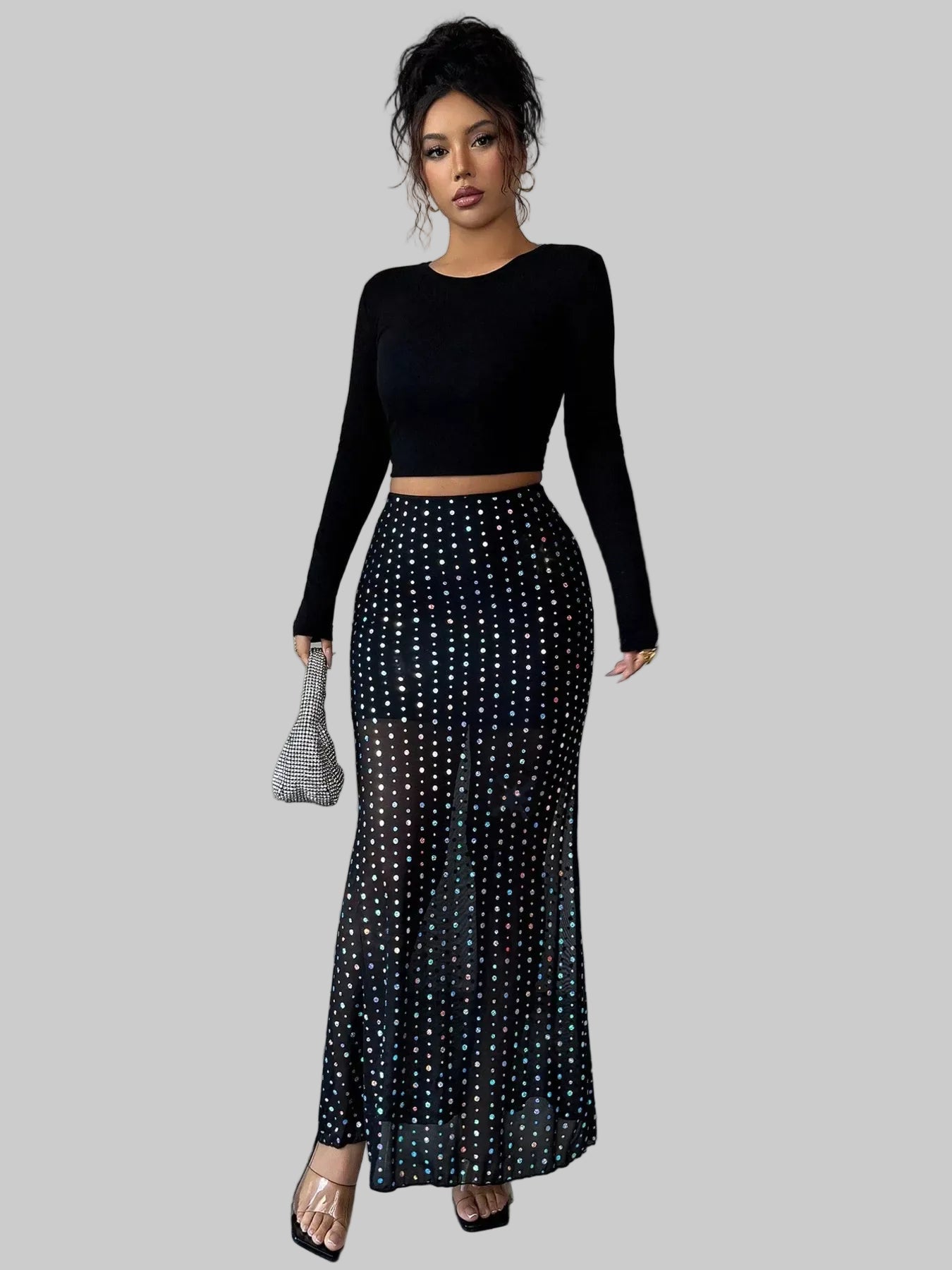 Polka Dot Maxi Skirt The Nichole Collection
