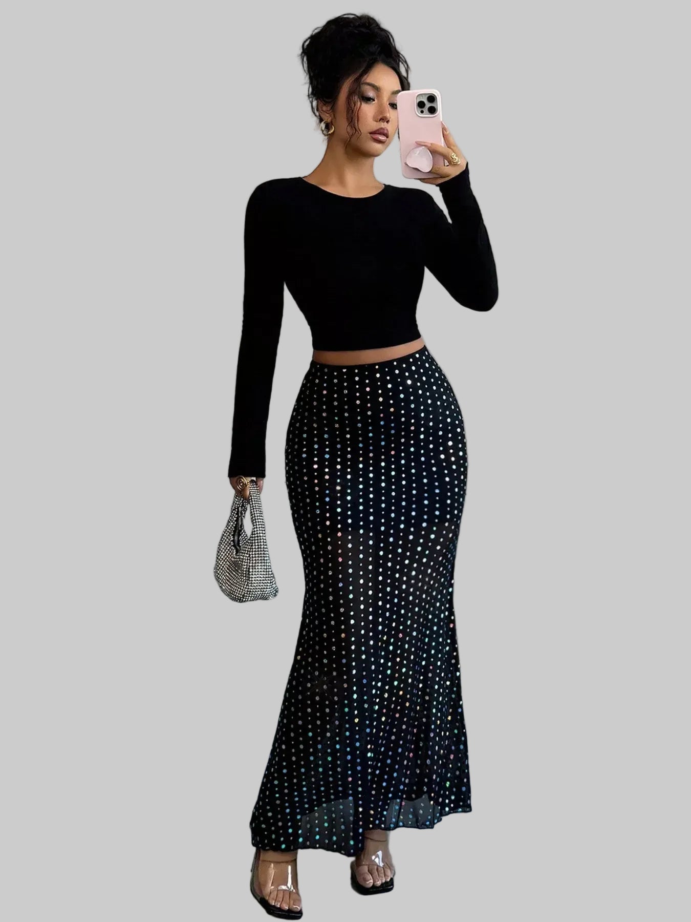 Polka Dot Maxi Skirt The Nichole Collection