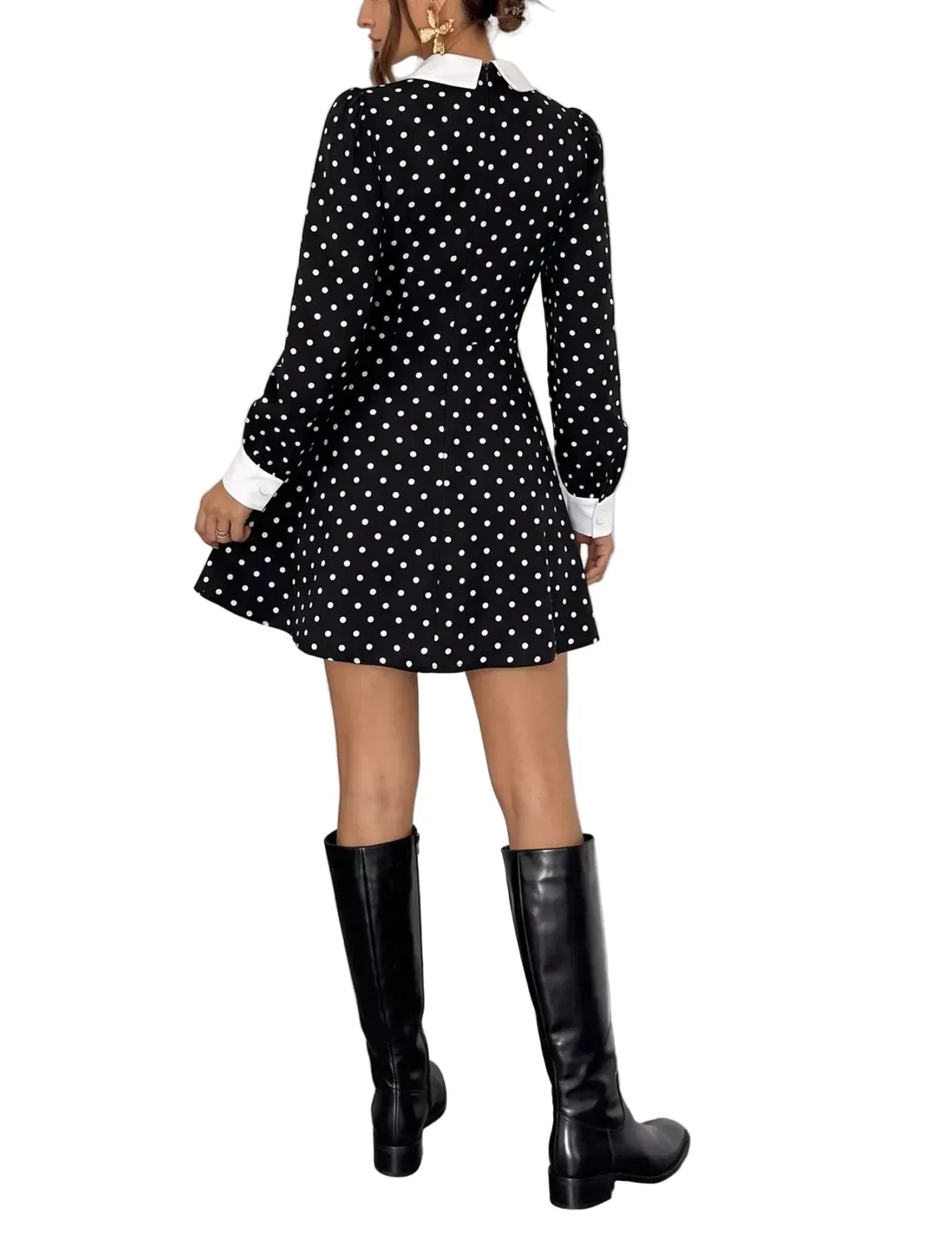 Polka Dot Peter Pan Collar Dress The Nichole Collection - Official Site