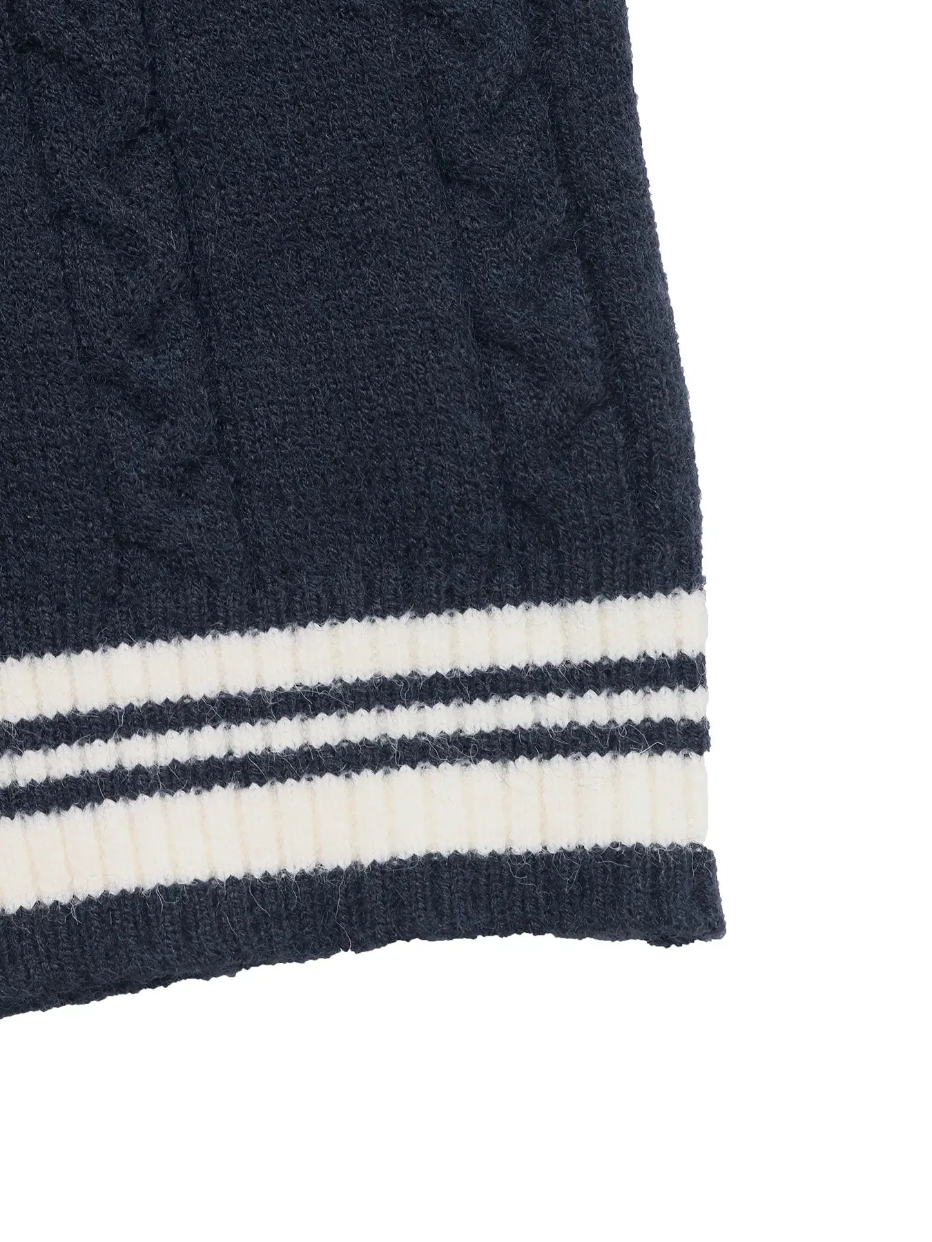 Preppy Contrast Stripe V-Neck Sweater The Nichole Collection - Official Site