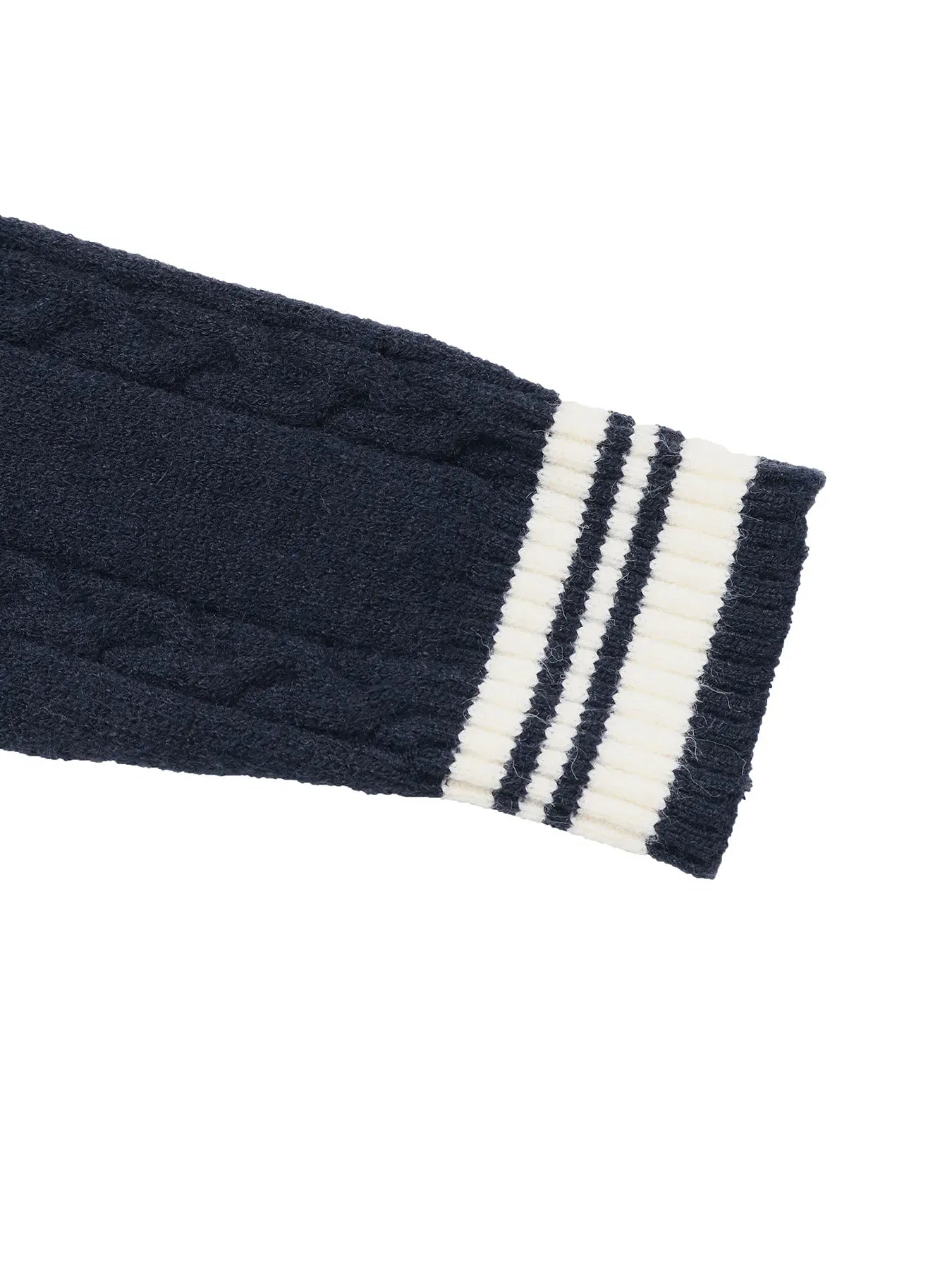 Preppy Contrast Stripe V-Neck Sweater The Nichole Collection - Official Site