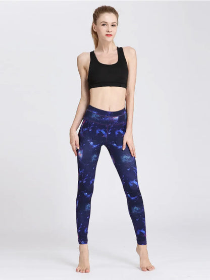 Printed Active High Waist Leggings The Nichole Collection