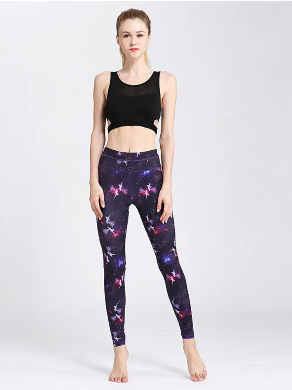 Printed Active High Waist Leggings The Nichole Collection