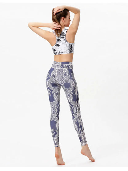 Printed Active High Waist Leggings The Nichole Collection