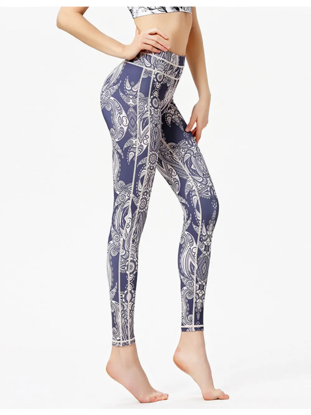 Printed Active High Waist Leggings The Nichole Collection