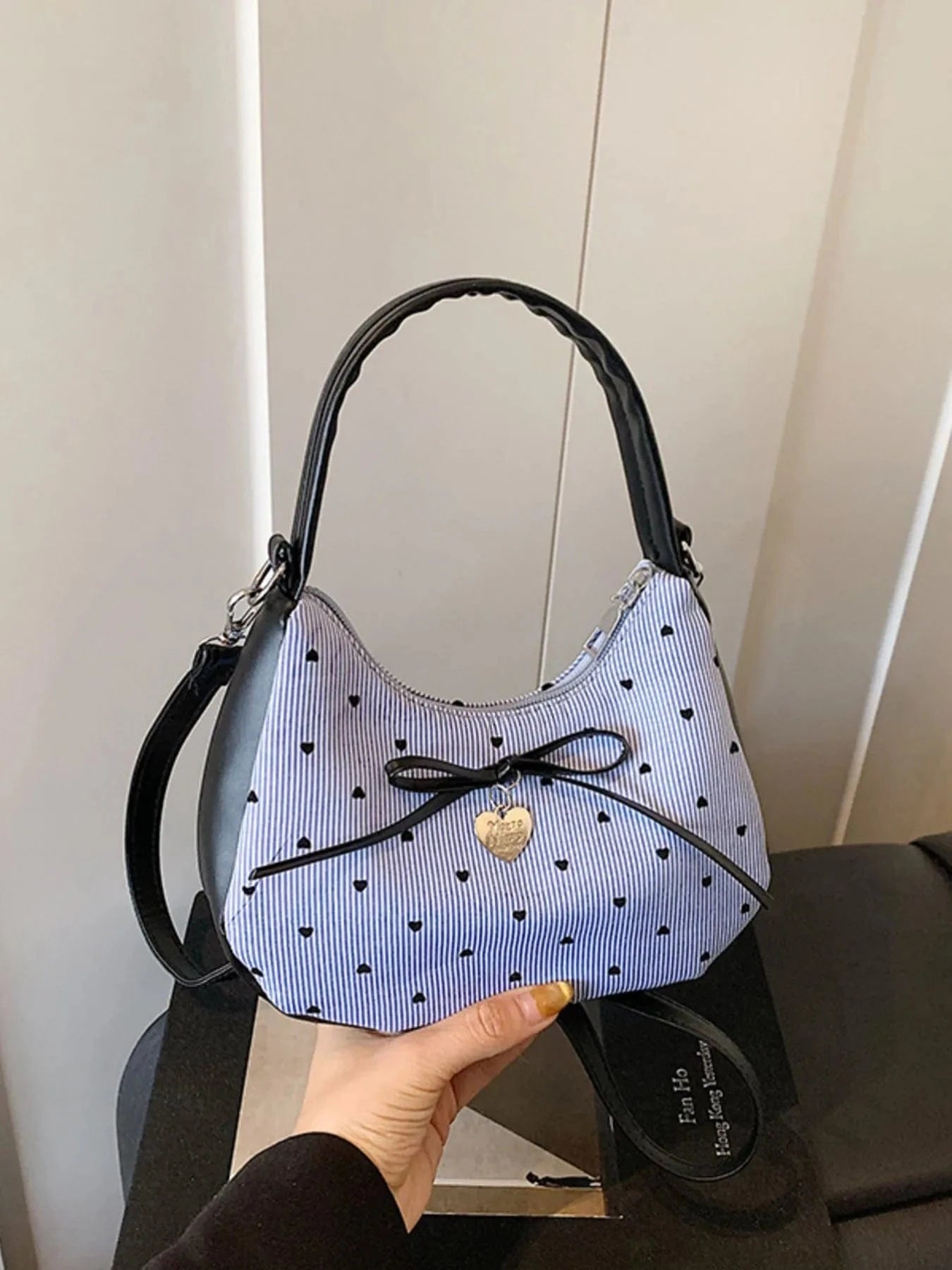 Printed Bow Shoulder Bag The Nichole Collection