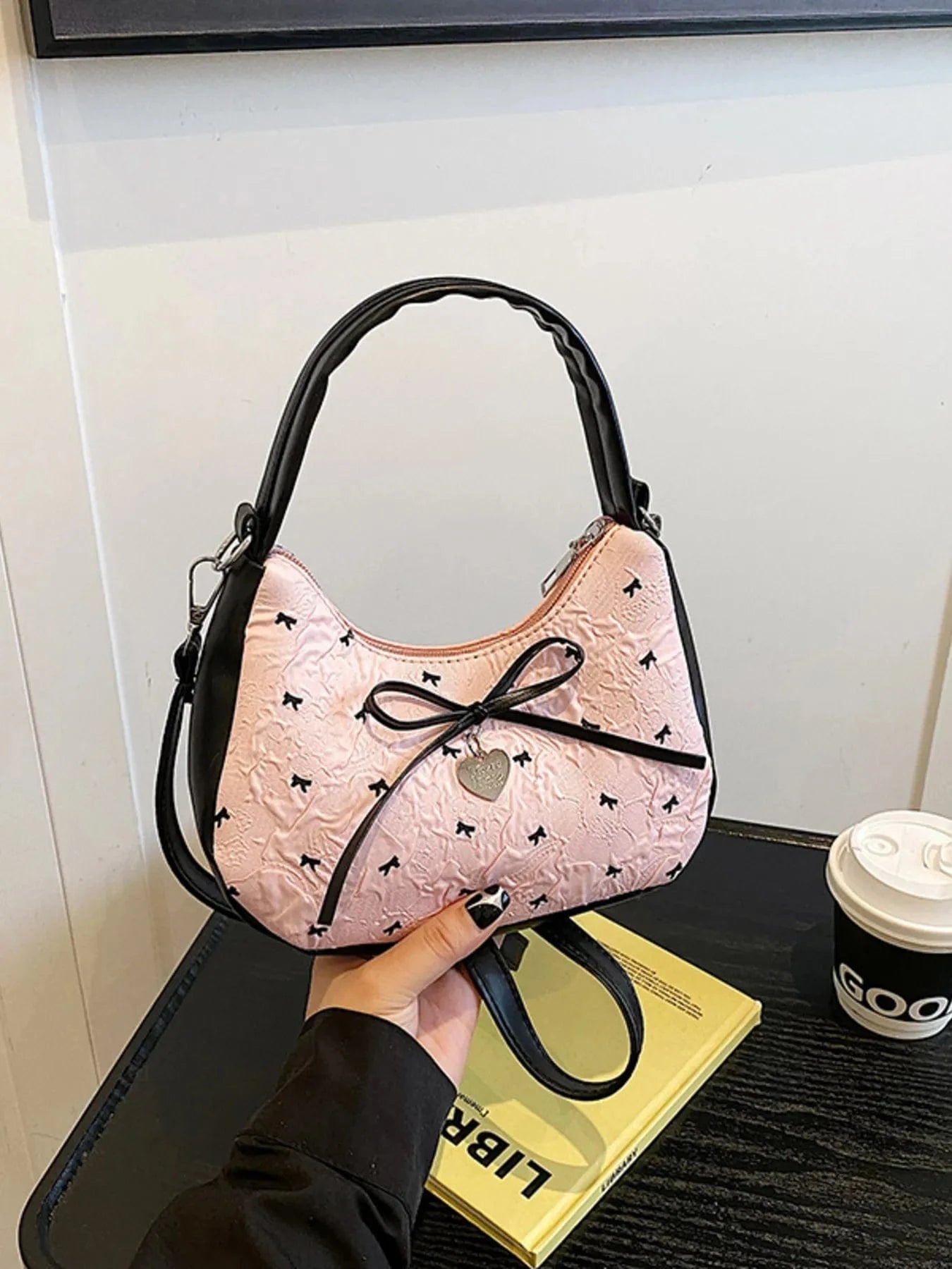 Printed Bow Shoulder Bag The Nichole Collection