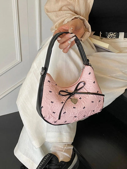 Printed Bow Shoulder Bag The Nichole Collection
