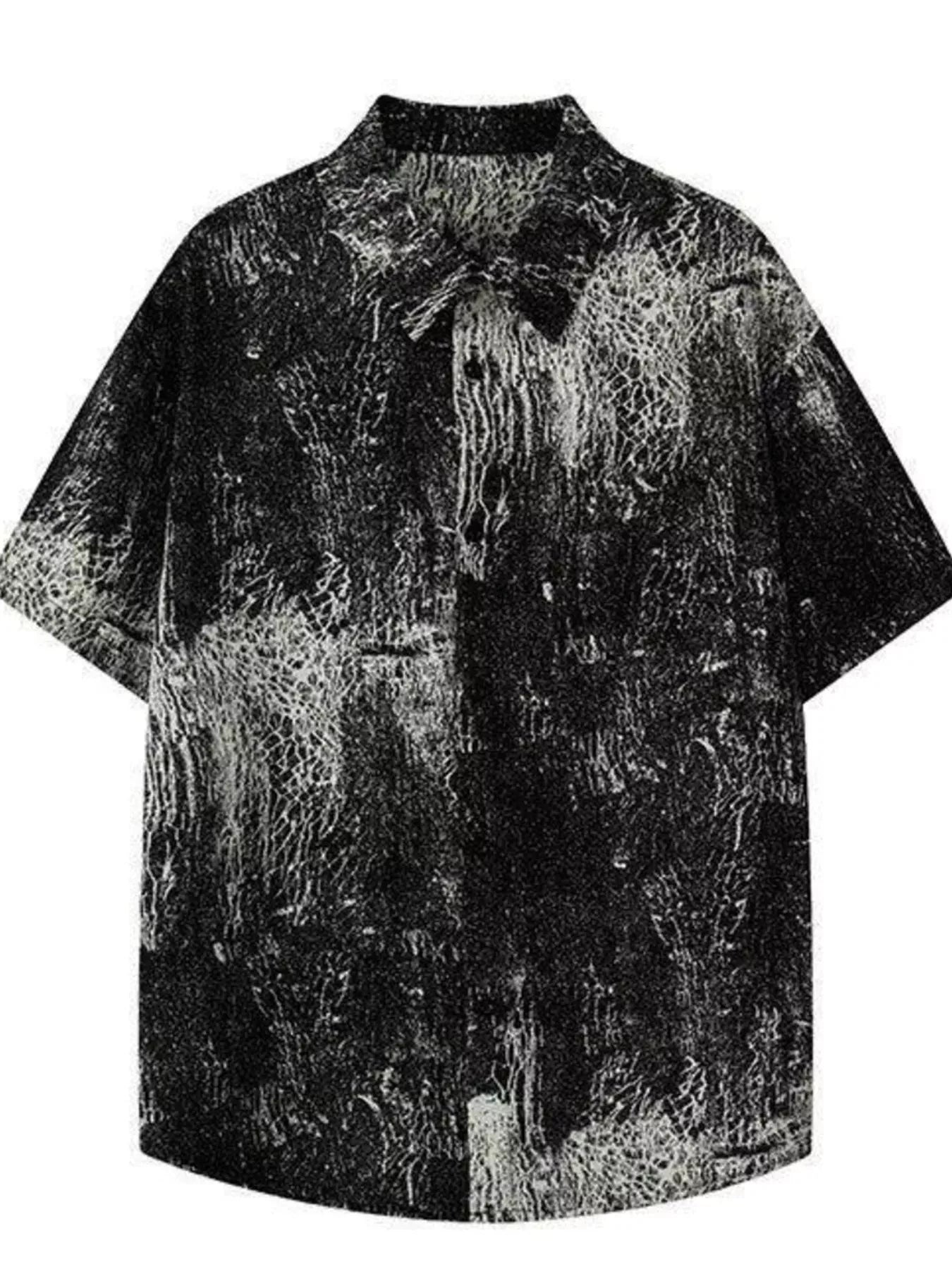 Printed Button Up Short Sleeve Shirt | The Nichole Collection