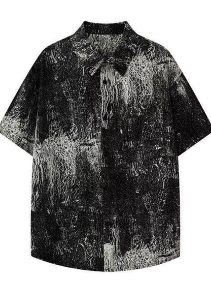 Printed Button Up Short Sleeve Shirt | The Nichole Collection