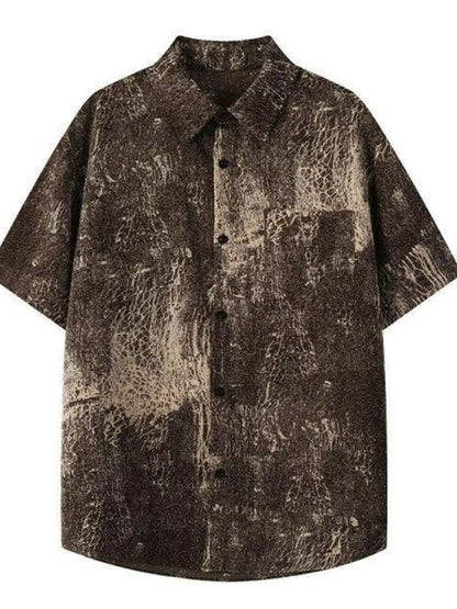 Printed Button Up Short Sleeve Shirt | The Nichole Collection