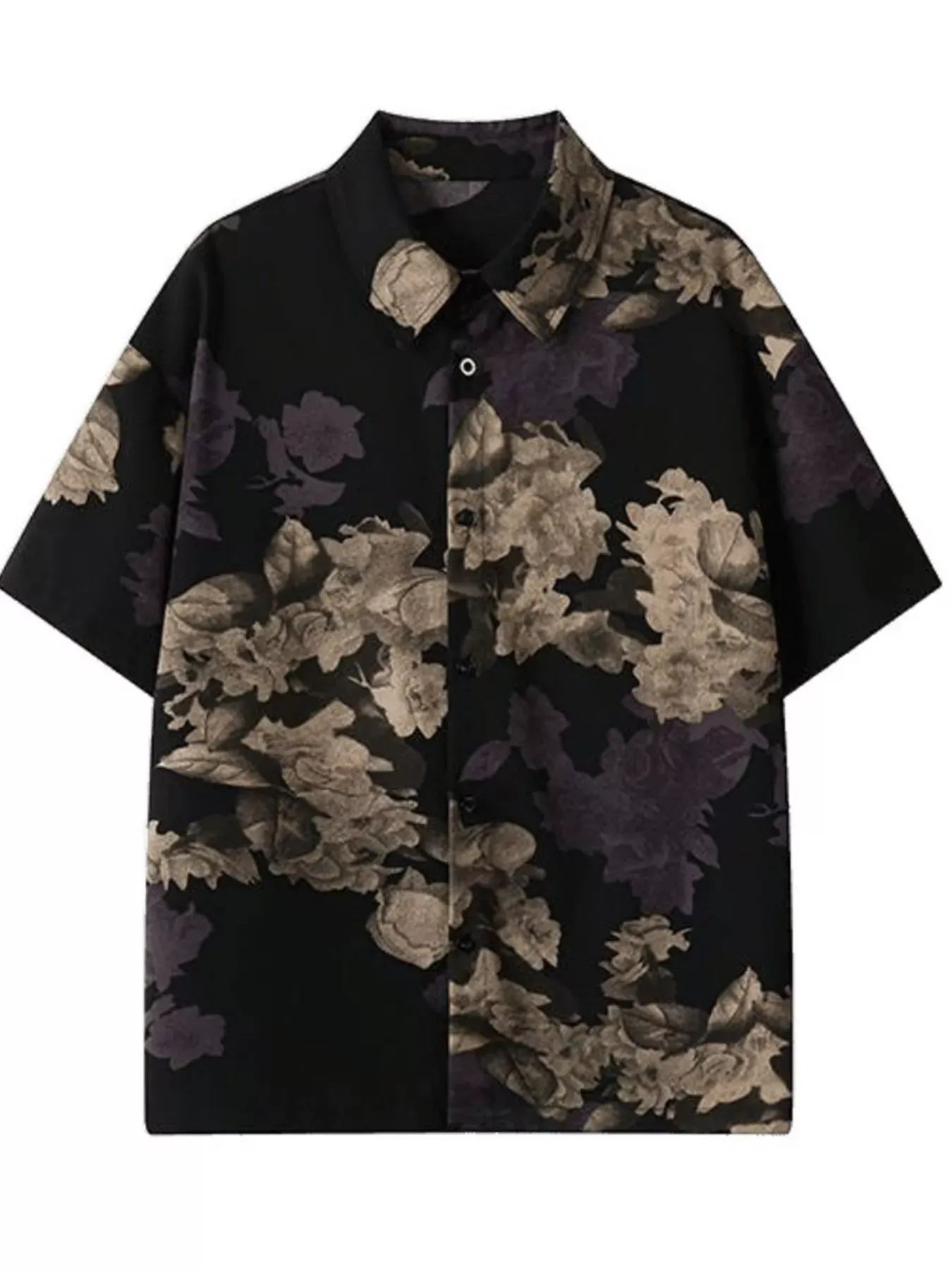 Printed Button Up Short Sleeve Shirt | The Nichole Collection