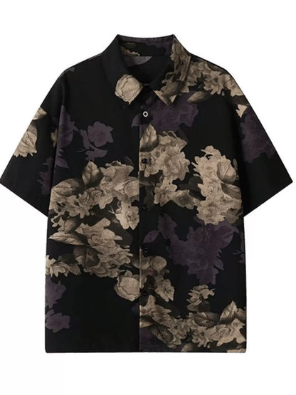 Printed Button Up Short Sleeve Shirt | The Nichole Collection
