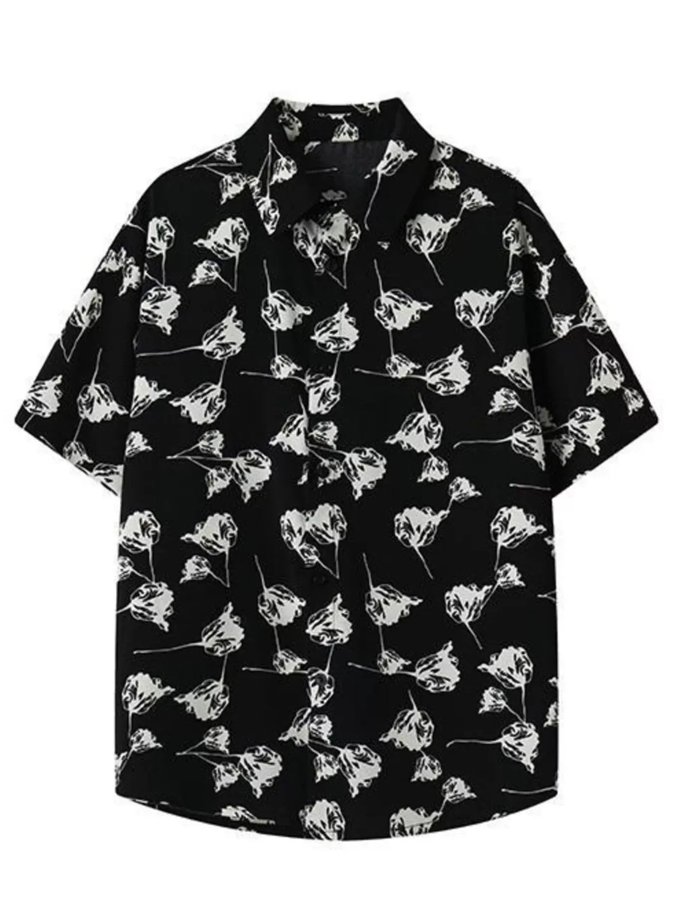 Printed Button Up Short Sleeve Shirt | The Nichole Collection