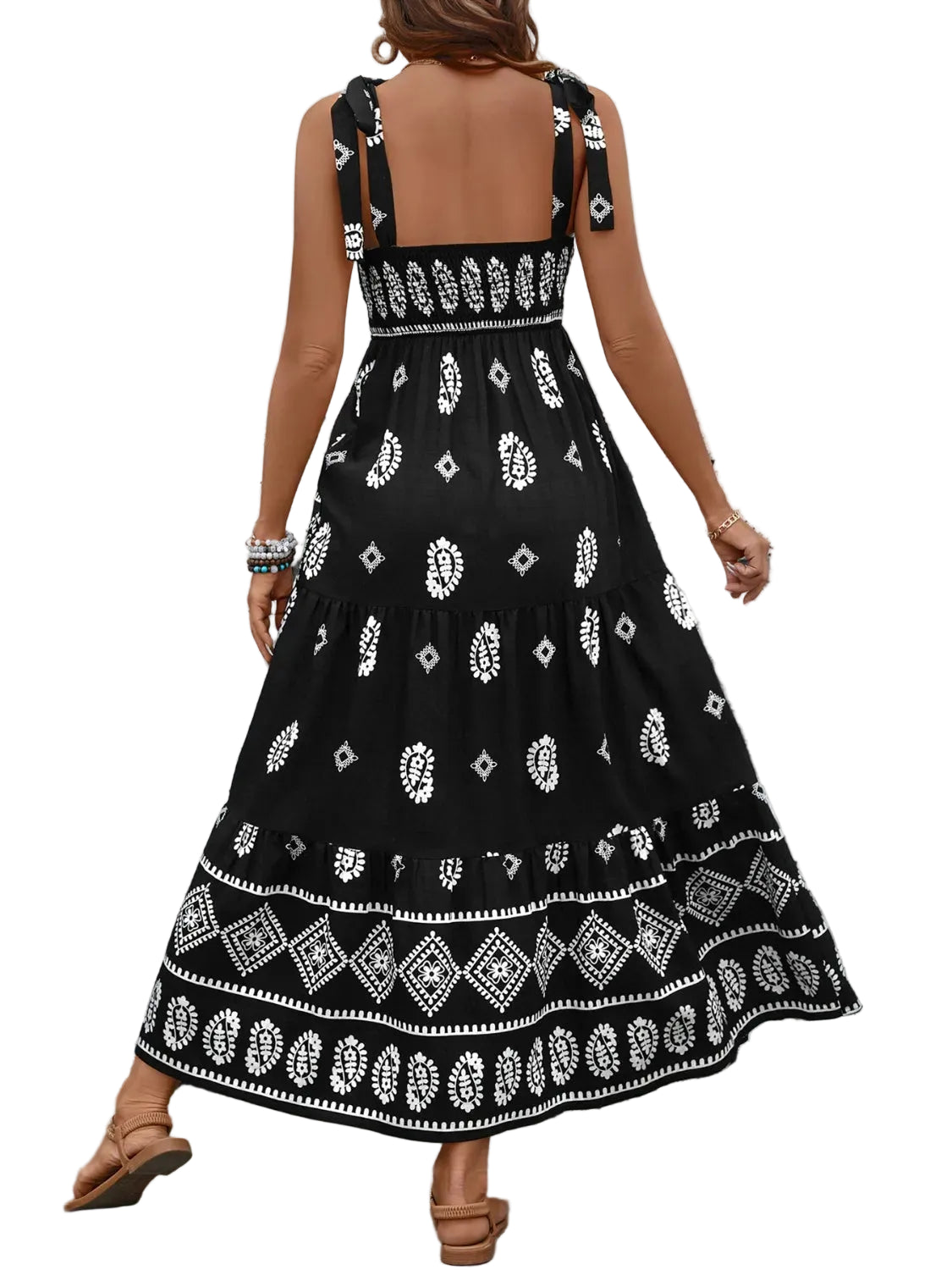 Printed Square Neck Maxi Cami Dress Maxi Dresses The Nichole Collection - Official Site