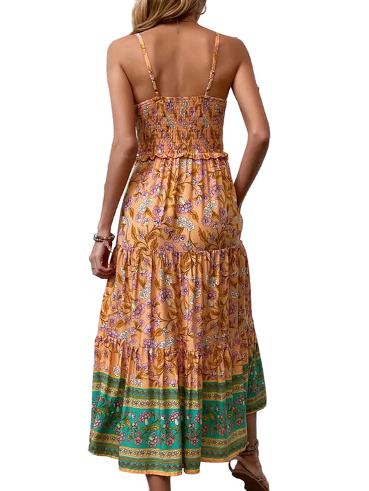 Printed Square Neck Midi Cami Dress Midi Dresses The Nichole Collection - Official Site