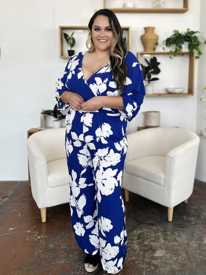 Printed Tie Back Wide Leg Jumpsuit The Nichole Collection - Official Site