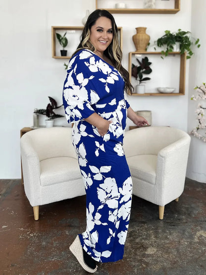 Printed Tie Back Wide Leg Jumpsuit The Nichole Collection - Official Site