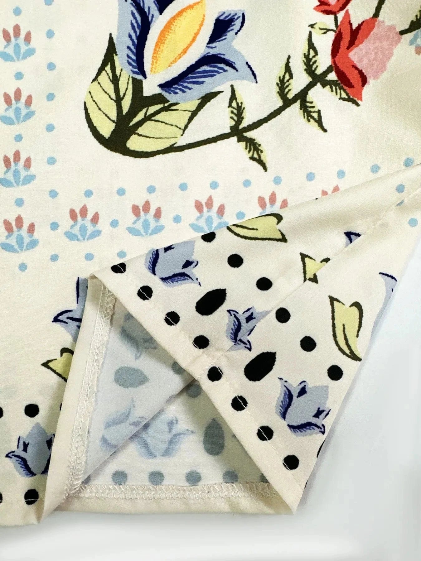 Printed Tie Front Short Sleeve Top and Pants Set The Nichole Collection