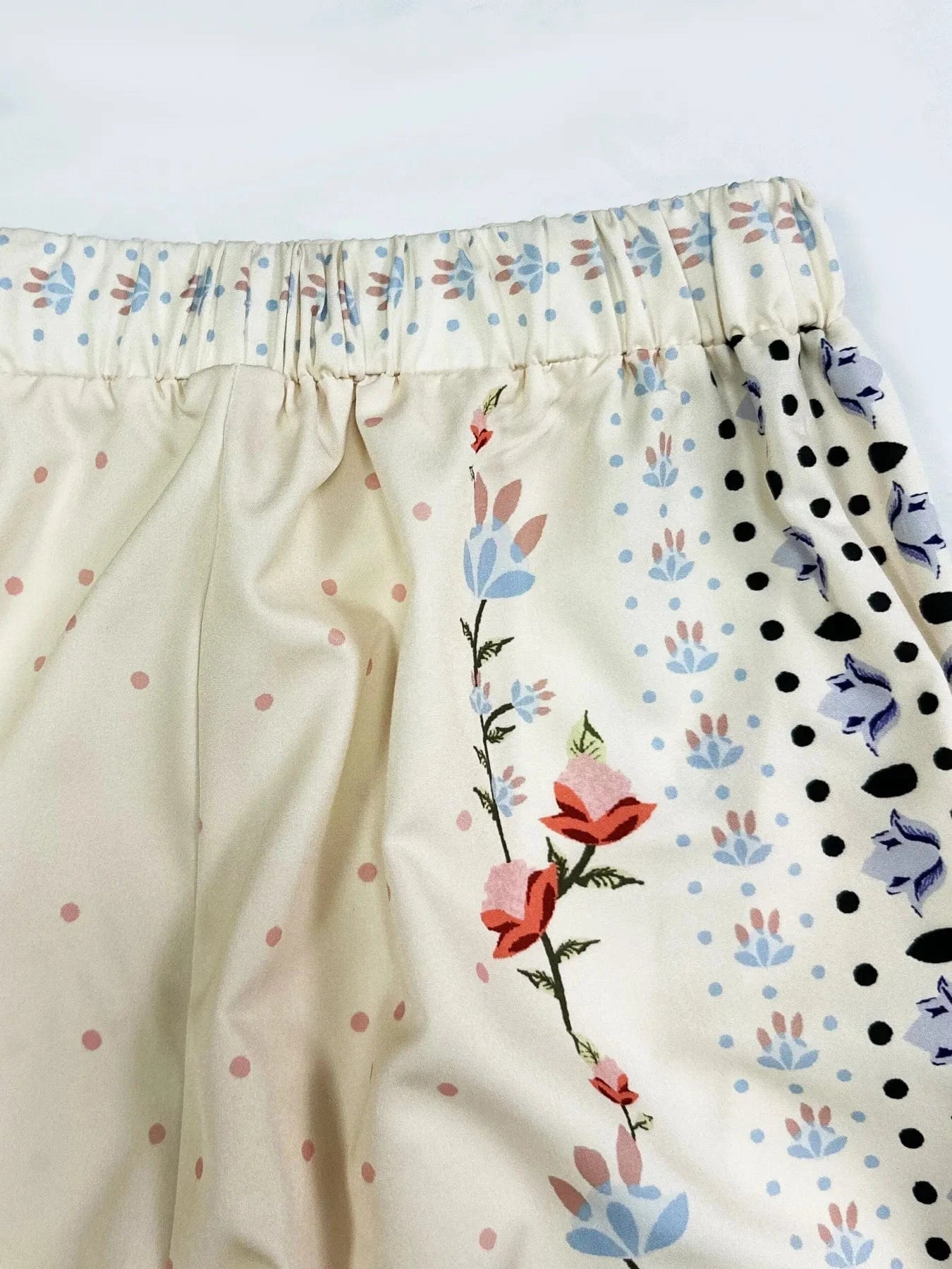 Printed Tie Front Short Sleeve Top and Pants Set The Nichole Collection